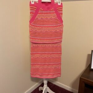 NWT Haute Hippie Knit Two Piece Dress in Pink and Orange